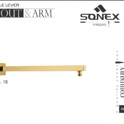 concealed arm square 78 gold